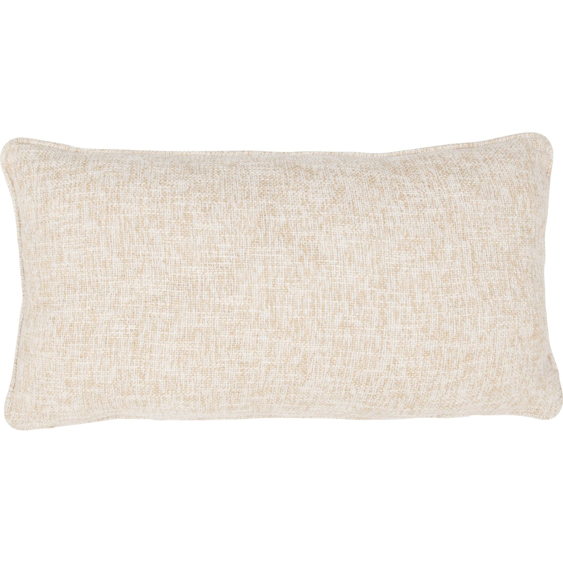Fallow Cotton Blend Throw Pillow by Villa by Classic Home in beige. Made from 70% cotton, 30% polyester, same fabric front in a unique style.