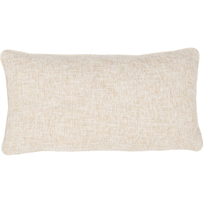 Fallow Cotton Blend Throw Pillow by Villa by Classic Home in beige. Made from 70% cotton, 30% polyester, same fabric front in a unique style.