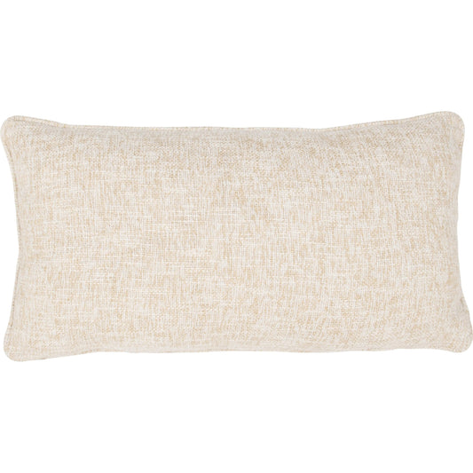 Fallow Cotton Blend Throw Pillow by Villa by Classic Home in beige. Made from 70% cotton, 30% polyester, same fabric front in a unique style.
