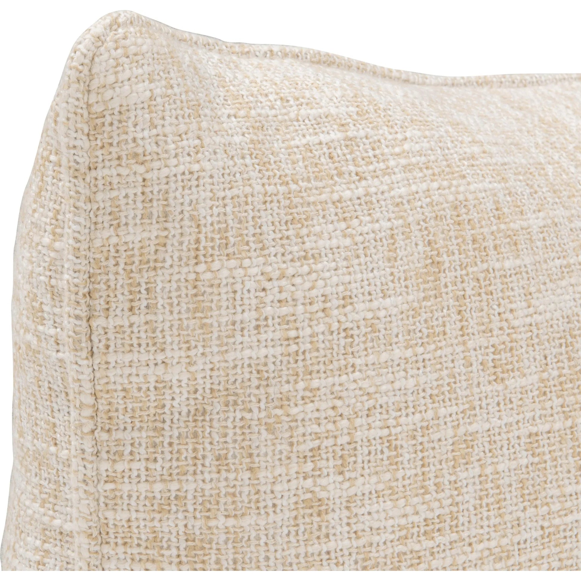 Fallow Cotton Blend Throw Pillow by Villa by Classic Home in beige. Made from 70% cotton, 30% polyester, same fabric front in a unique style.