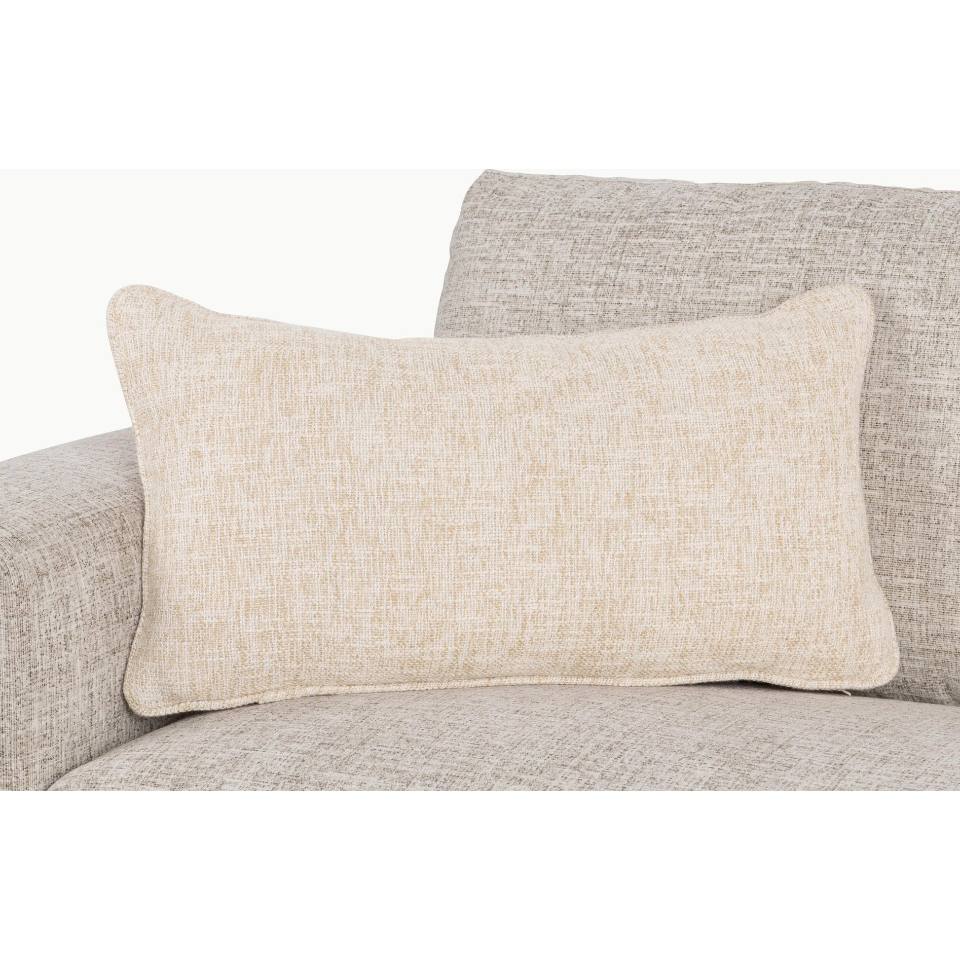 Fallow Cotton Blend Throw Pillow by Villa by Classic Home in beige. Made from 70% cotton, 30% polyester, same fabric front in a unique style.