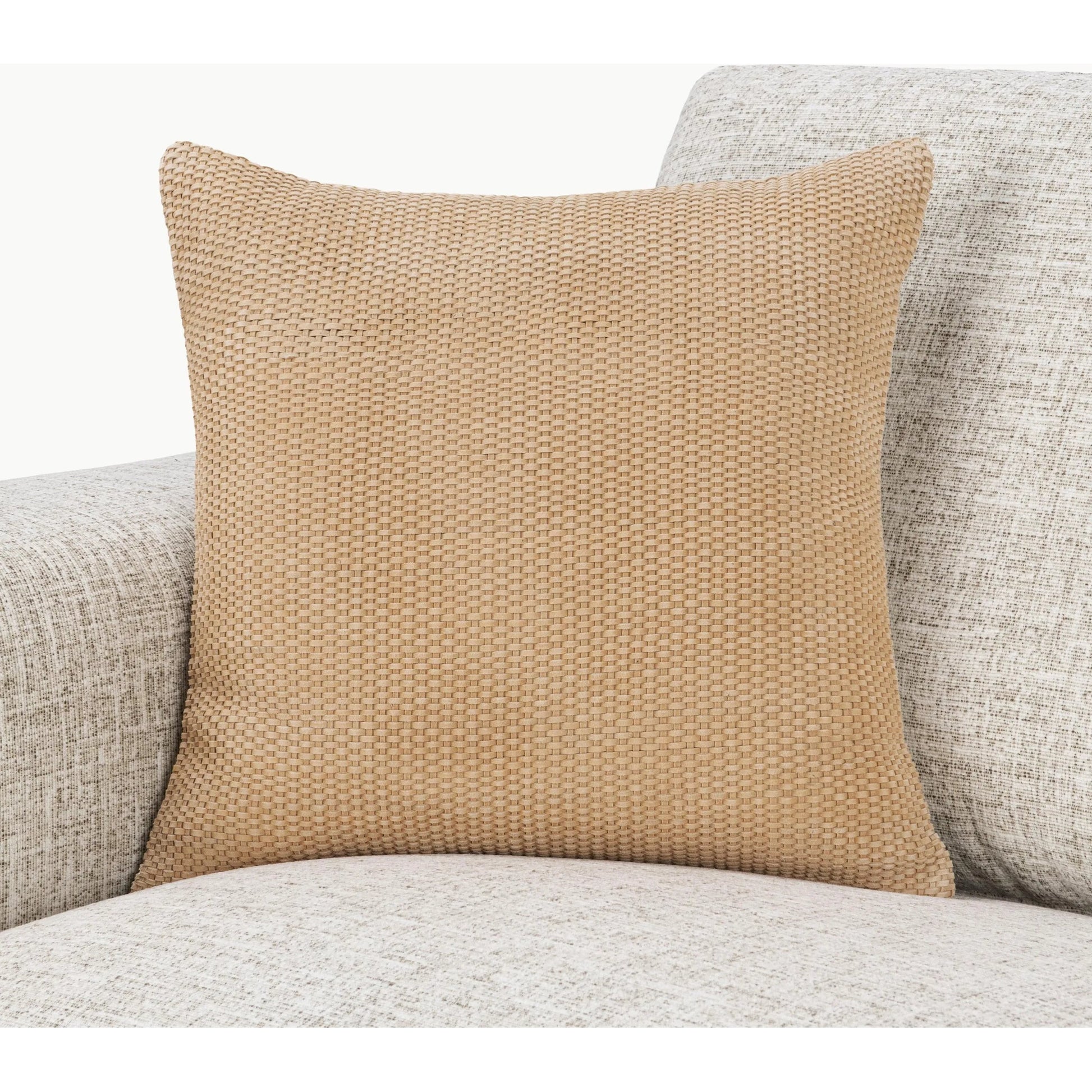 Bassinet Suede Leather Throw Pillow by Villa by Classic Home. Made from 100% genuine suede leather, cotton, linen blend back in a unique style.
