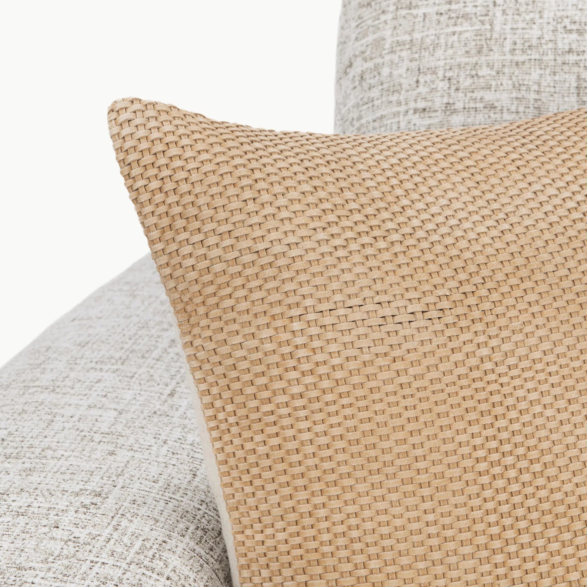 Bassinet Suede Leather Throw Pillow by Villa by Classic Home. Made from 100% genuine suede leather, cotton, linen blend back in a unique style.