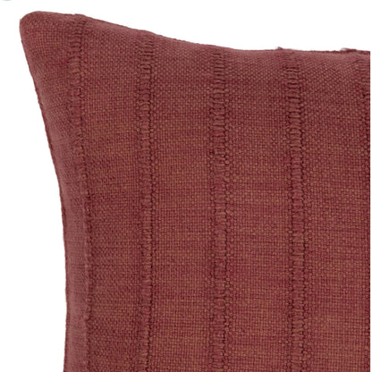 Hendri Cotton Blend Throw Pillow by Villa by Classic Home in red. Made from 50% cotton, 50% viscose in a unique style.