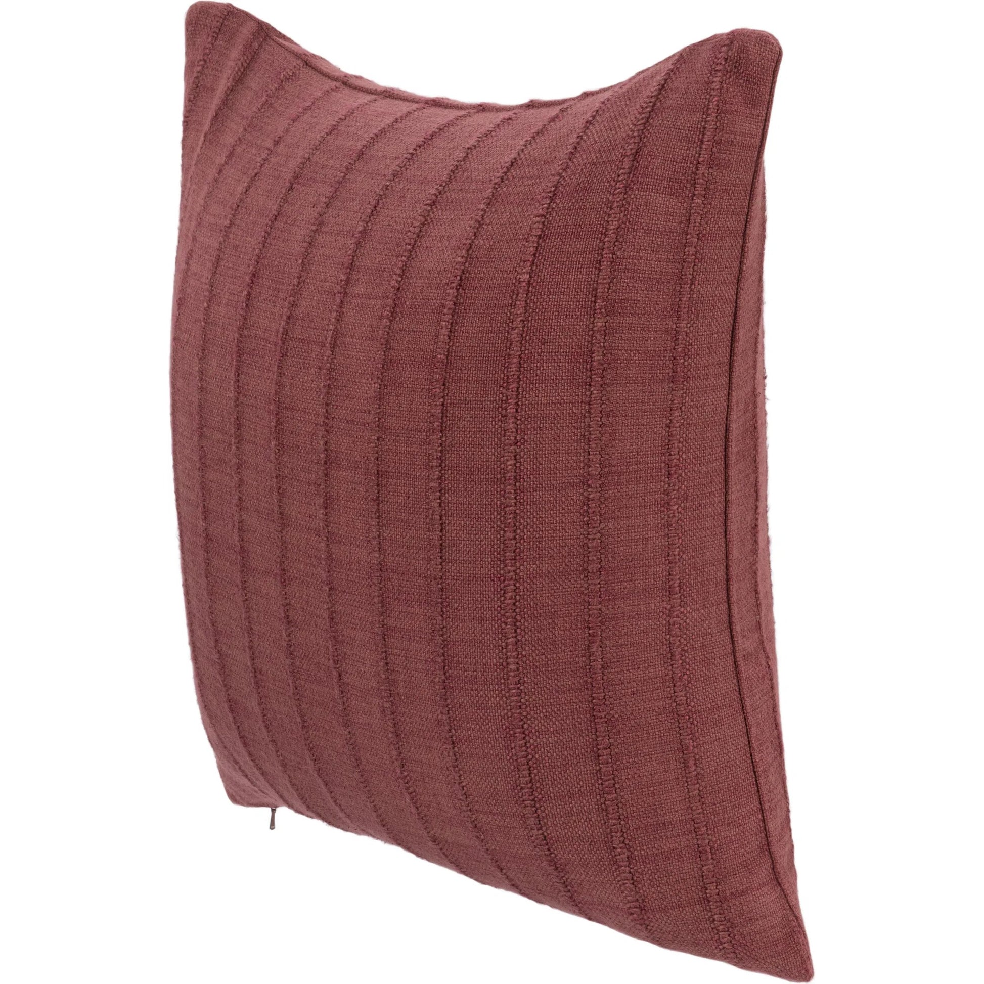 Hendri Cotton Blend Throw Pillow by Villa by Classic Home in red. Made from 50% cotton, 50% viscose in a unique style.