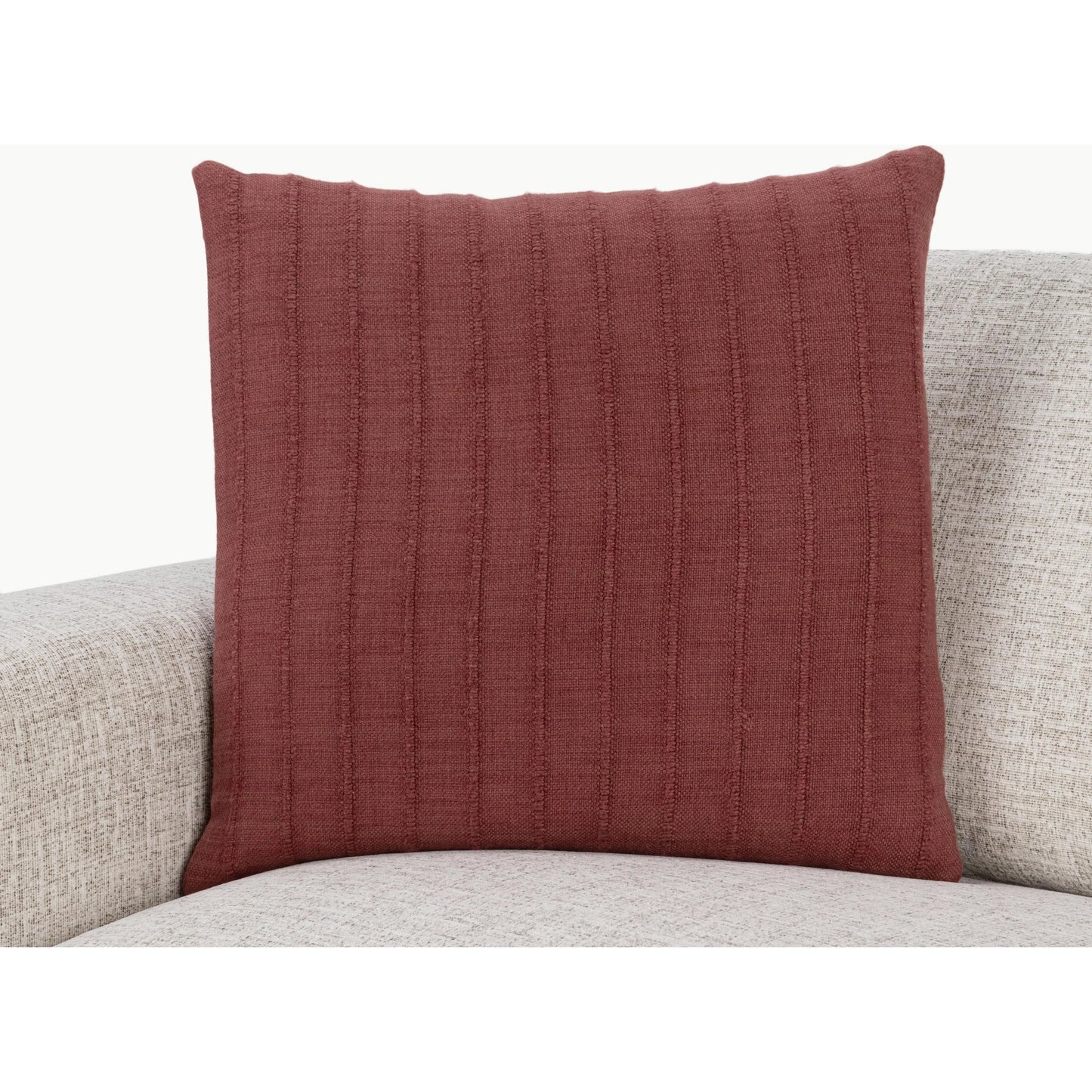005 SI-2533315 | Lifestyle | Hendri Cotton Blend Throw Pillow by Villa by Classic Home in red. Made from 50% cotton, 50% viscose in a unique style.