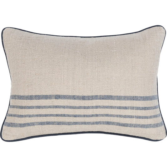 Newport Linen Fabric Throw Pillow by Villa by Classic Home in blue. Made from 100% linen in a unique style.