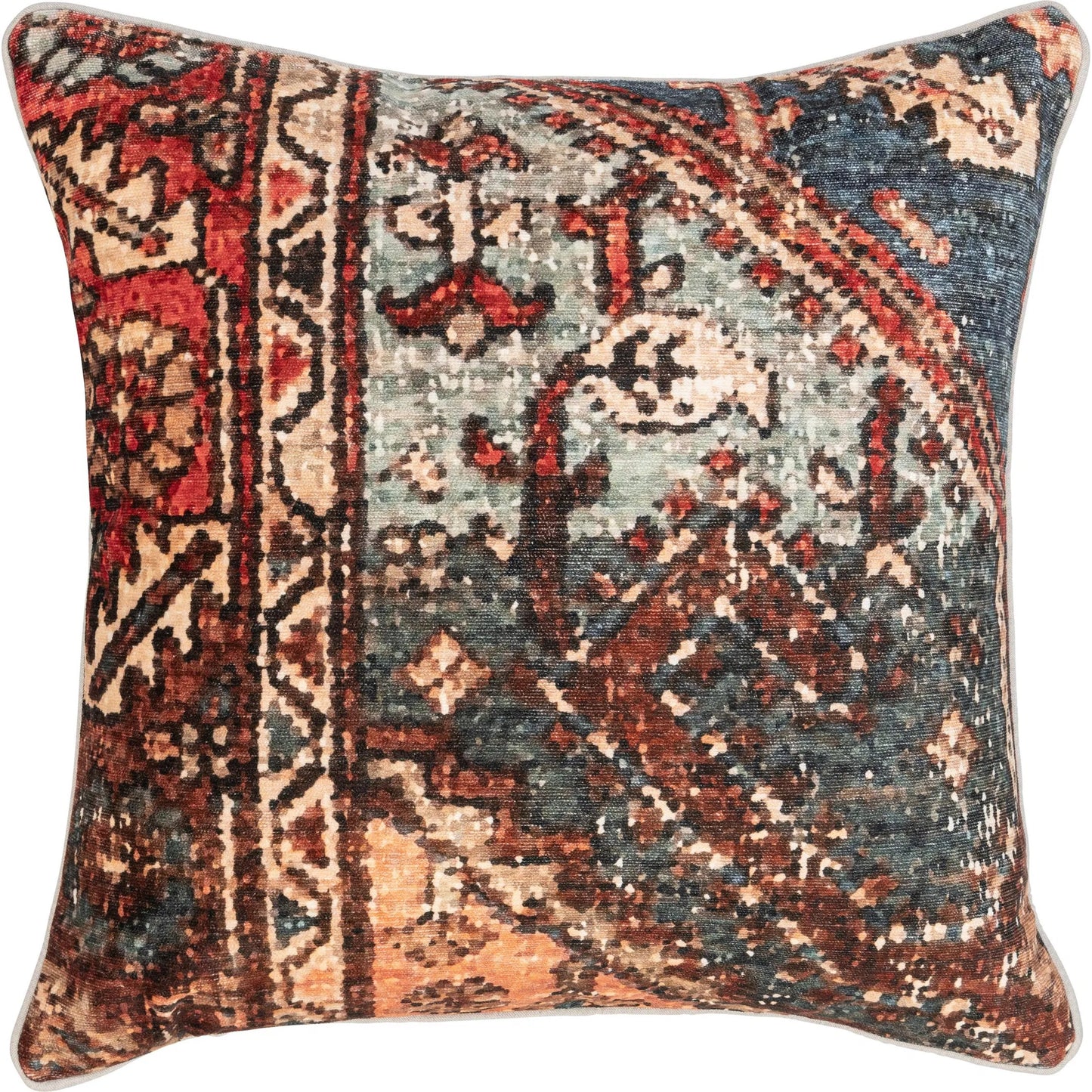 001 SI-2533454 | Primary Silo | Westbury Fabric Blend Throw Pillow by Villa by Classic Home in multicolor. Made from 64% viscose, 20% cotton, 16% polyester, 50% cotton, 50% linen back in a unique style.