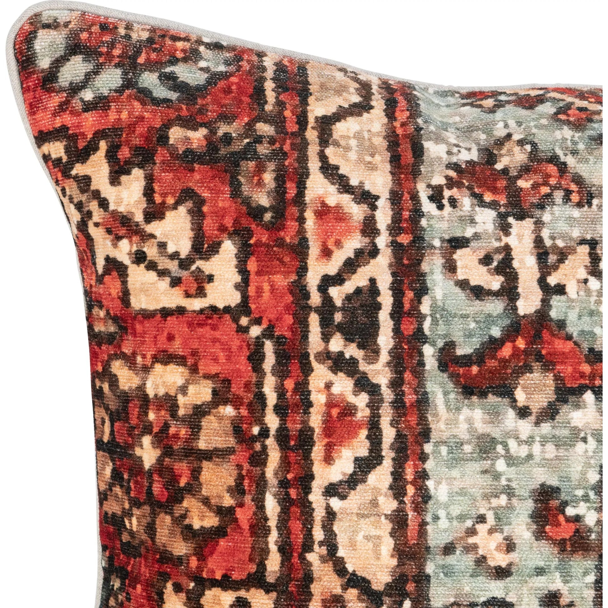 Westbury Fabric Blend Throw Pillow by Villa by Classic Home in multicolor. Made from 64% viscose, 20% cotton, 16% polyester, 50% cotton, 50% linen back in a unique style.
