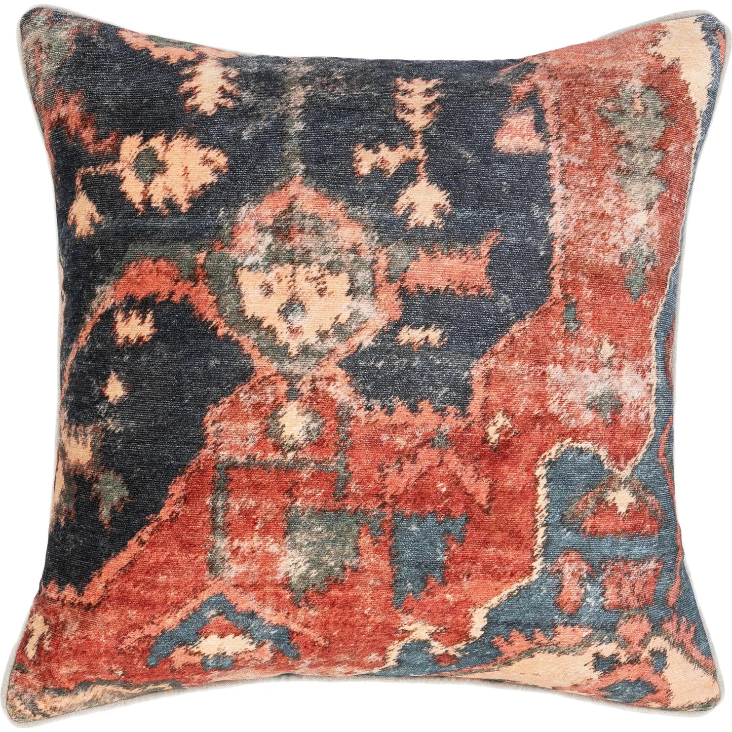 001 SI-2533455 | Primary Silo | Fairmont Fabric Blend Throw Pillow by Villa by Classic Home in multicolor. Made from 64% viscose, 20% cotton, 16% polyester, 50% cotton, 50% linen back in a unique style.