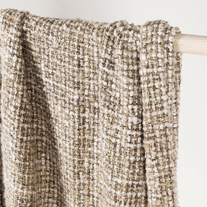 Porter Cotton Blend Black Throw Blanket by Villa by Classic Home in ivory. Made from 50% cotton, 50% viscose in a modern style.