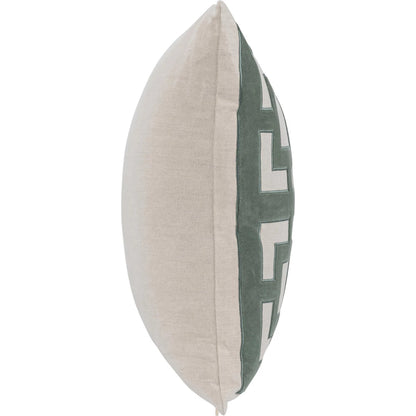 Corbin Cotton Blend Throw Pillow by Villa by Classic Home. Made from 50% cotton, 50% linen, cotton velvet applique in a unique style.