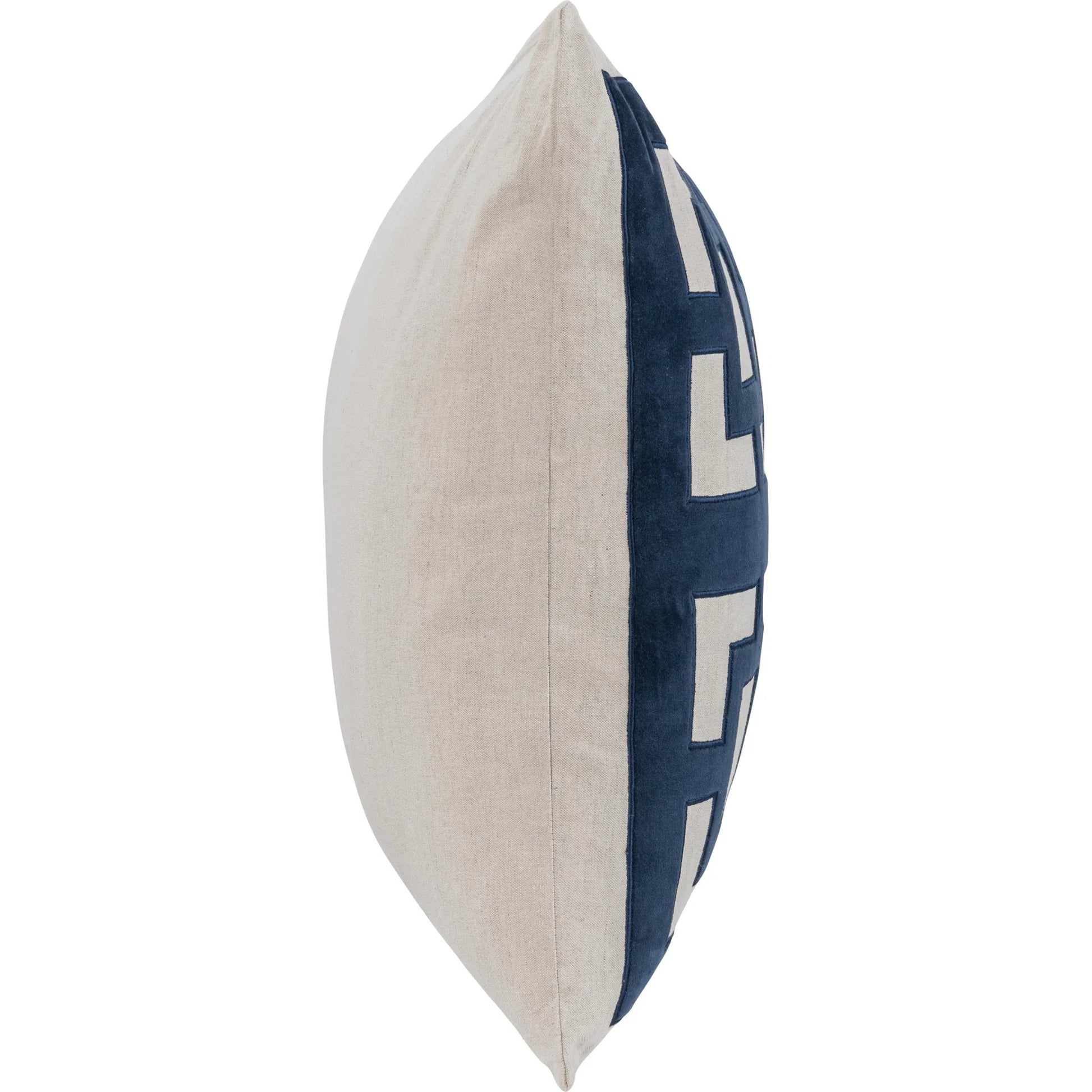 Corbin Cotton Blend Throw Pillow by Villa by Classic Home. Made from 50% cotton, 50% linen, cotton velvet applique in a unique style.