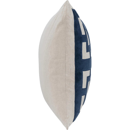 Corbin Cotton Blend Throw Pillow by Villa by Classic Home. Made from 50% cotton, 50% linen, cotton velvet applique in a unique style.