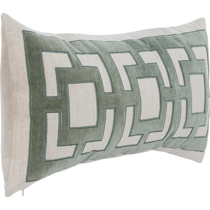 Corbin Cotton Blend Throw Pillow by Villa by Classic Home. Made from 50% cotton, 50% linen, cotton velvet applique in a unique style.