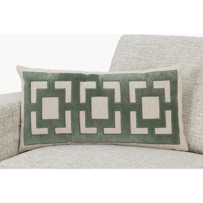 Corbin Cotton Blend Throw Pillow by Villa by Classic Home. Made from 50% cotton, 50% linen, cotton velvet applique in a unique style.