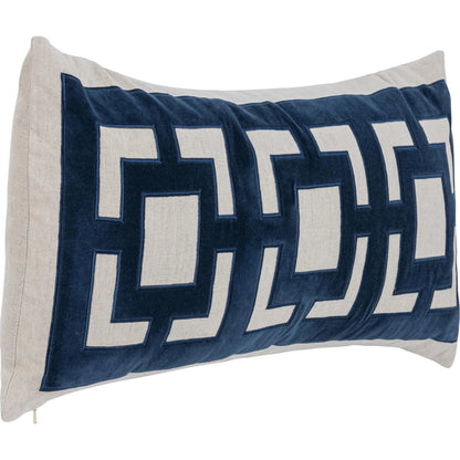 Corbin Cotton Blend Throw Pillow by Villa by Classic Home. Made from 50% cotton, 50% linen, cotton velvet applique in a unique style.