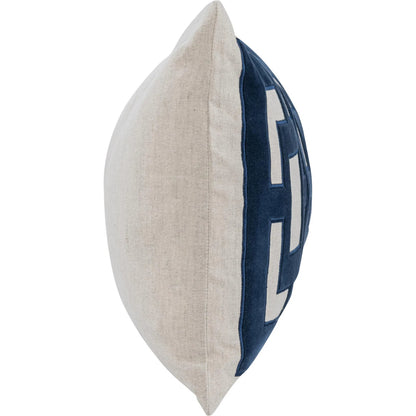 Corbin Cotton Blend Throw Pillow by Villa by Classic Home. Made from 50% cotton, 50% linen, cotton velvet applique in a unique style.