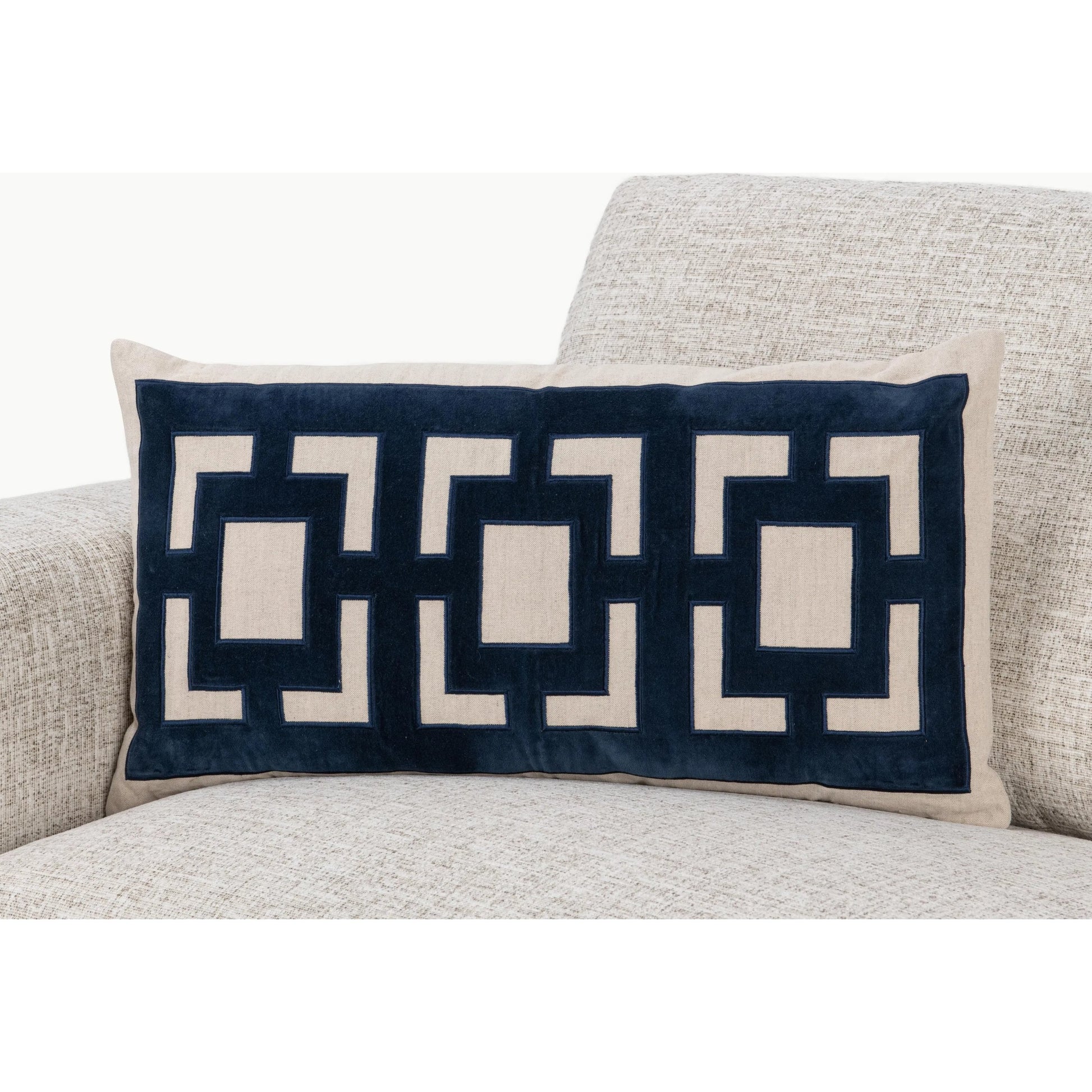 Corbin Cotton Blend Throw Pillow by Villa by Classic Home. Made from 50% cotton, 50% linen, cotton velvet applique in a unique style.