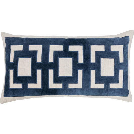 Corbin Cotton Blend Throw Pillow by Villa by Classic Home. Made from 50% cotton, 50% linen, cotton velvet applique in a unique style.