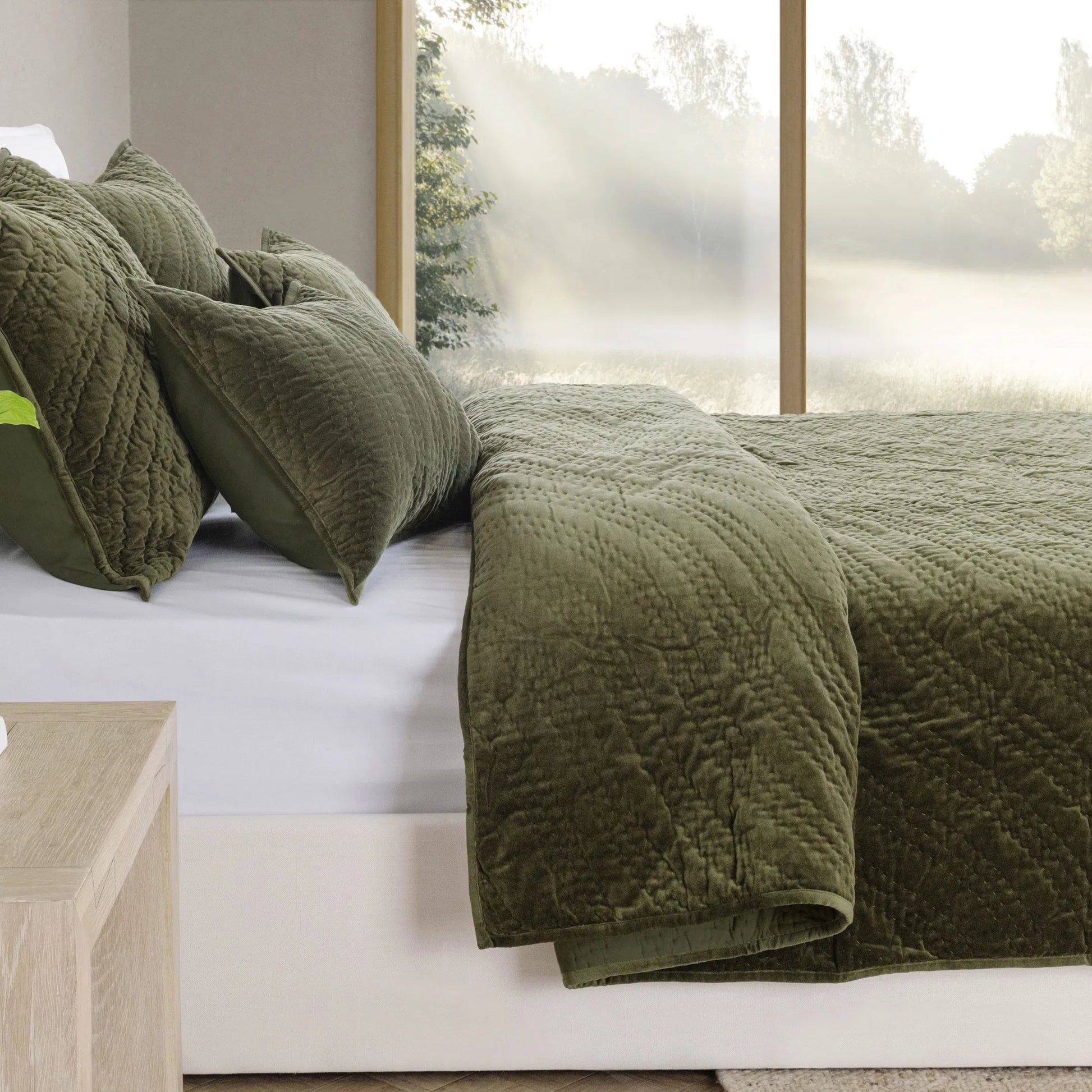 Elms Velvet Cotton Blend Quilt by Villa by Classic Home. Made from 80% cotton, 20% polyester in a unique style.