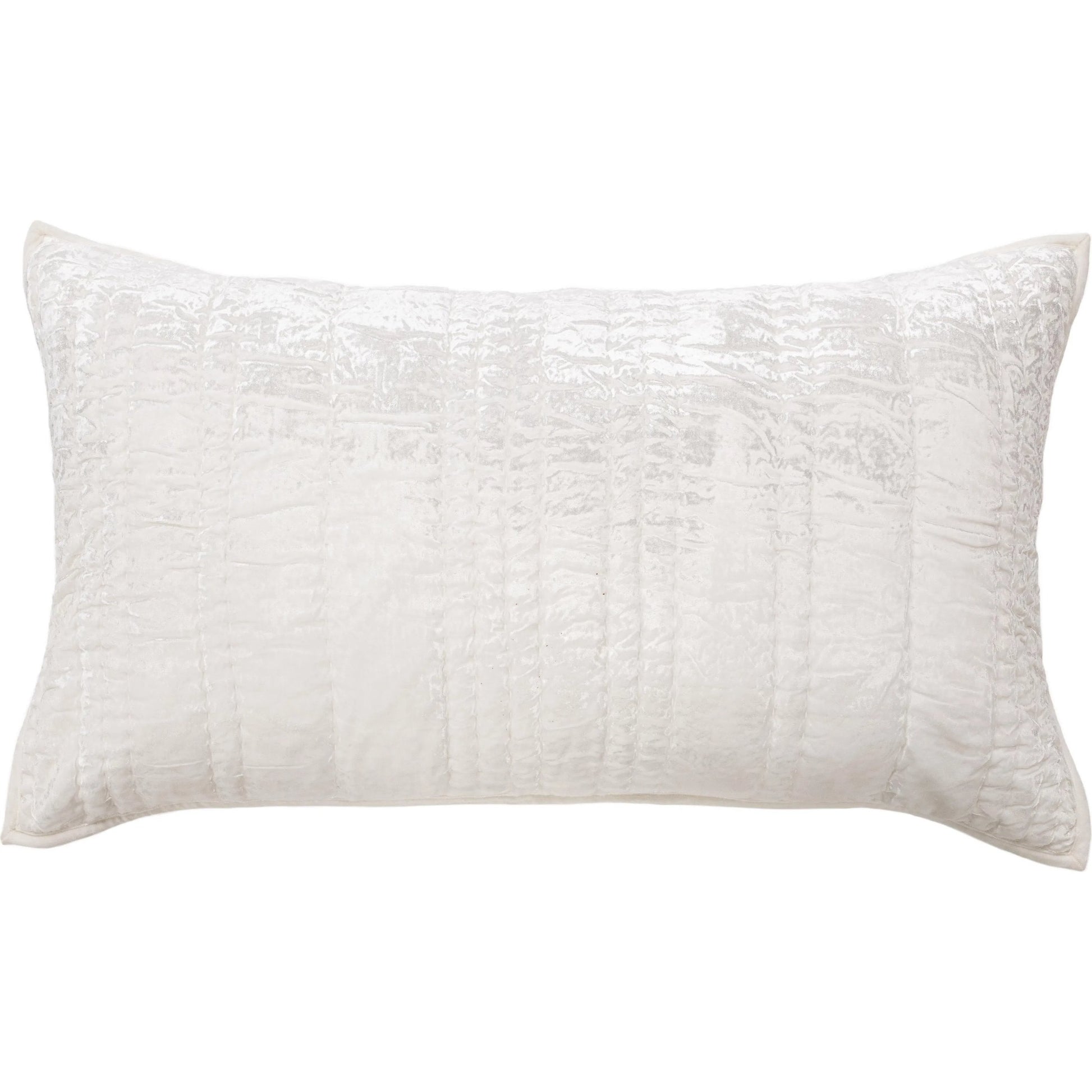 Seville Velvet Fabric Sham by Villa by Classic Home in ivory. Made from 70% nylon, 30% viscose in a unique style.