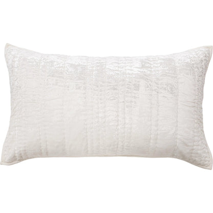Seville Velvet Fabric Sham by Villa by Classic Home in ivory. Made from 70% nylon, 30% viscose in a unique style.