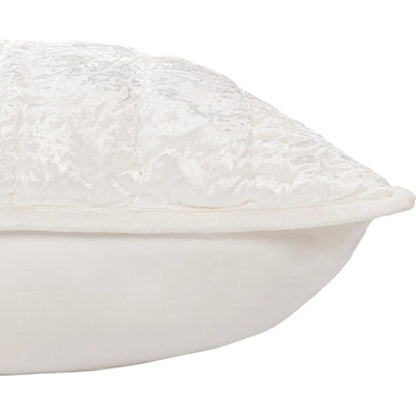 Seville Velvet Fabric Sham by Villa by Classic Home in ivory. Made from 70% nylon, 30% viscose in a unique style.