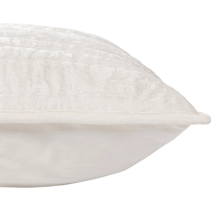 Seville Velvet Fabric Sham by Villa by Classic Home in ivory. Made from 70% nylon, 30% viscose in a unique style.