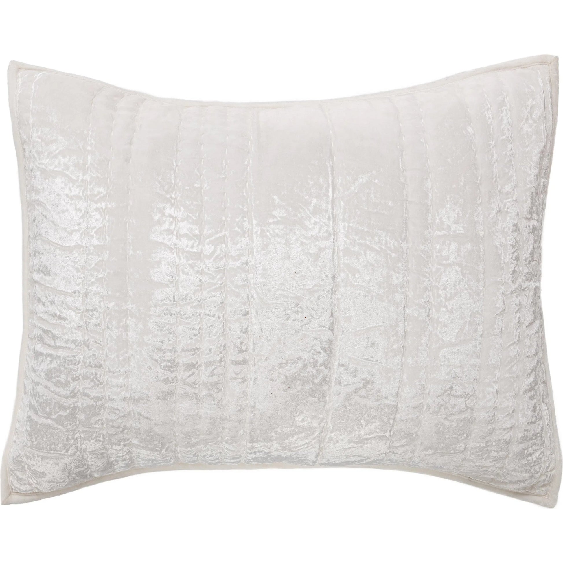 Seville Velvet Fabric Sham by Villa by Classic Home in ivory. Made from 70% nylon, 30% viscose in a unique style.