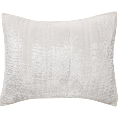 Seville Velvet Fabric Sham by Villa by Classic Home in ivory. Made from 70% nylon, 30% viscose in a unique style.