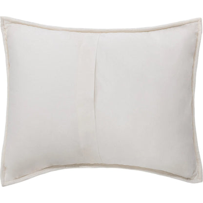 Seville Velvet Fabric Sham by Villa by Classic Home in ivory. Made from 70% nylon, 30% viscose in a unique style.