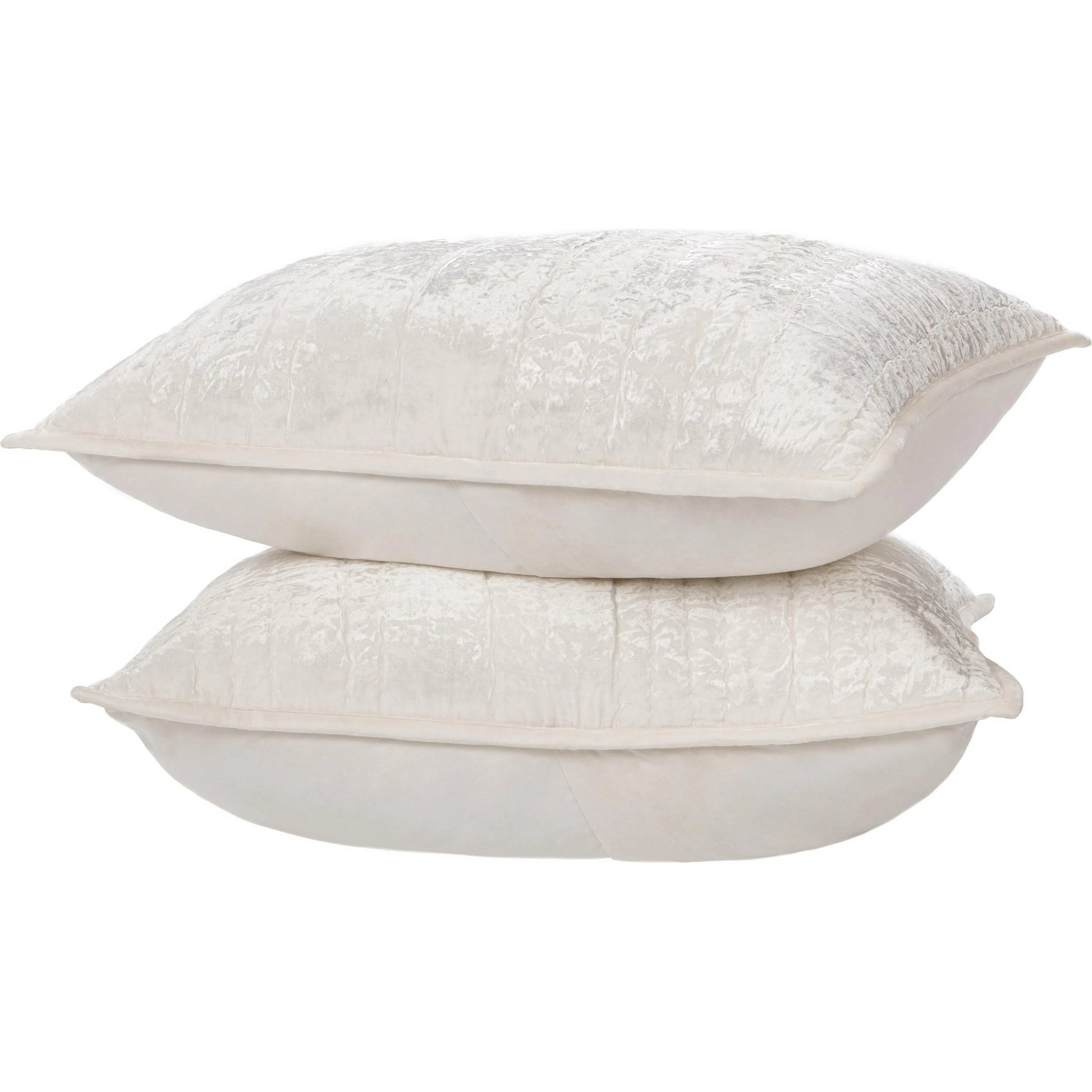 Seville Velvet Fabric Sham by Villa by Classic Home in ivory. Made from 70% nylon, 30% viscose in a unique style.