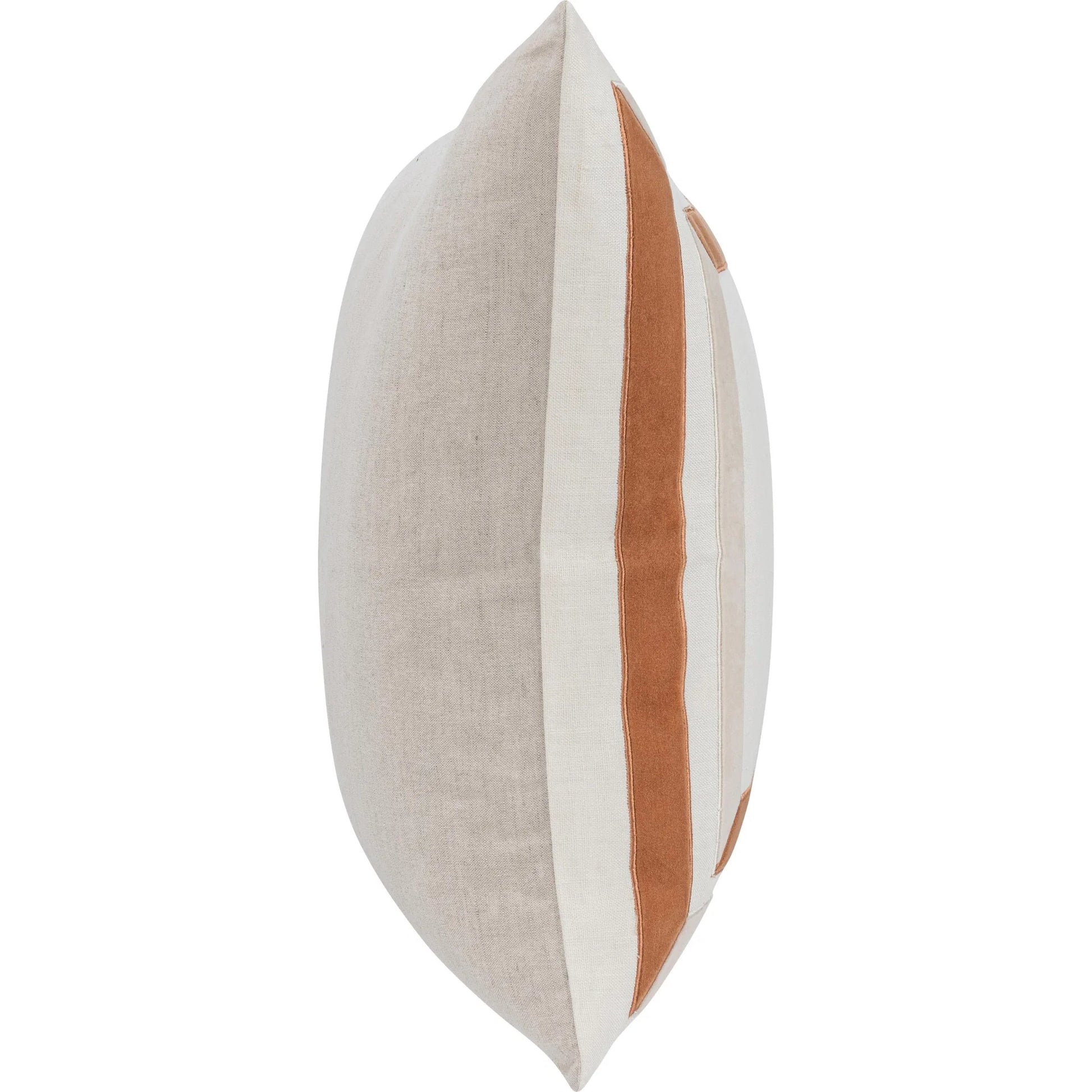 Maybrook Linen Blend Throw Pillow by Villa by Classic Home in ivory. Made from 100% linen, 100% cotton back in a unique style.