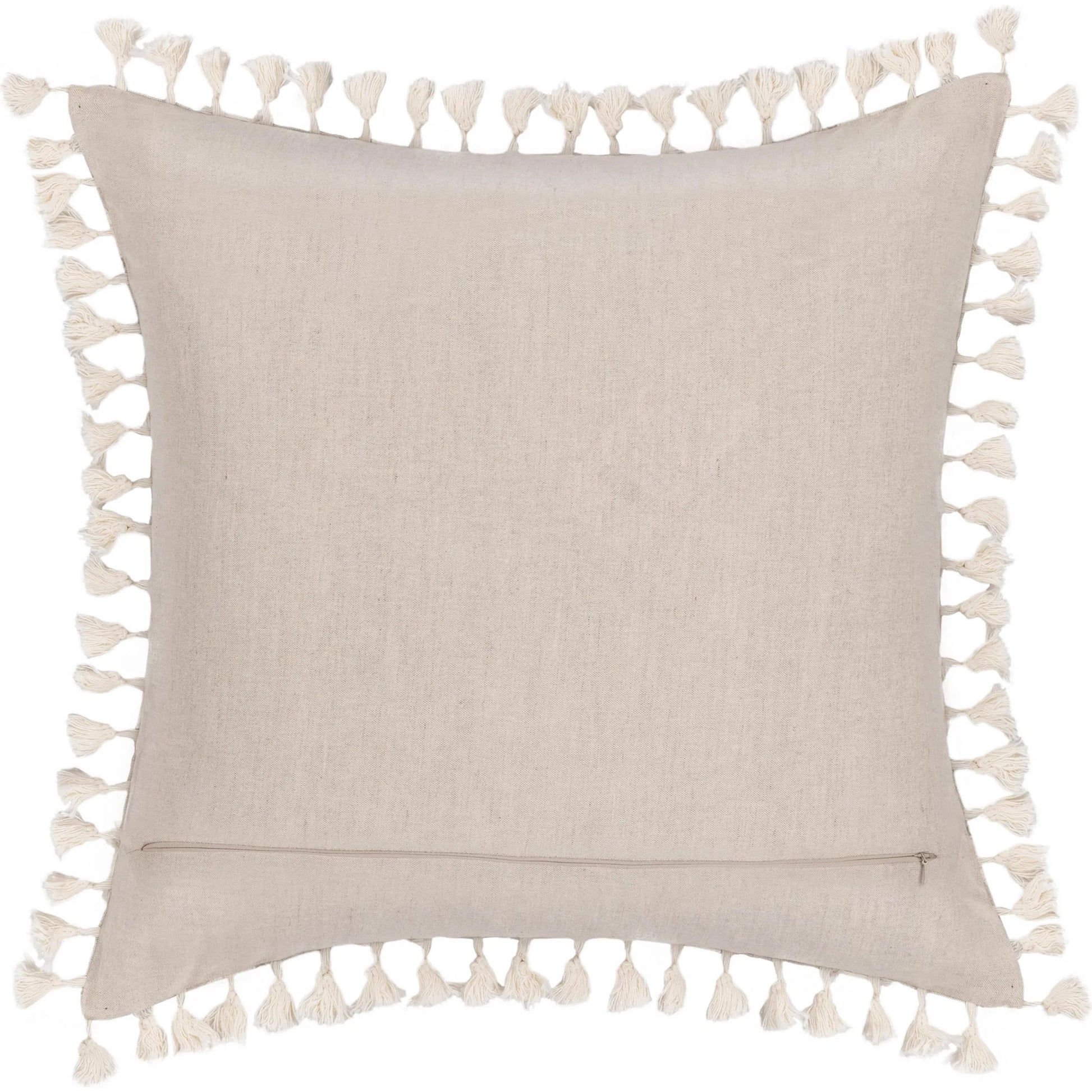 Edisto Linen Blend Throw Pillow by Villa by Classic Home in ivory. Made from 50% cotton, 50% linen in a unique style.