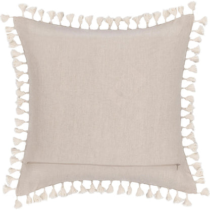 Edisto Linen Blend Throw Pillow by Villa by Classic Home in ivory. Made from 50% cotton, 50% linen in a unique style.