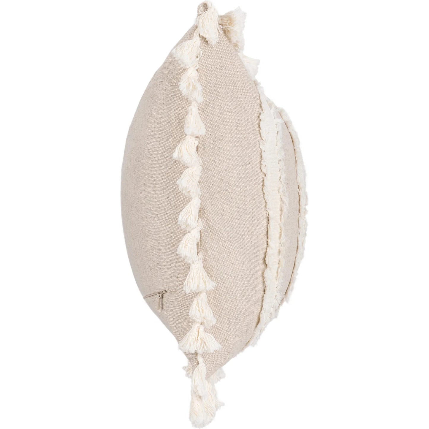 008 SI-2533410 | Additional Silo | Edisto Linen Blend Throw Pillow by Villa by Classic Home in ivory. Made from 50% cotton, 50% linen in a unique style.