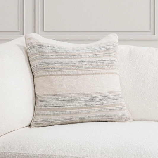 Rockport Cotton Fabric Throw Pillow by Villa by Classic Home in ivory. Made from 100% cotton in a unique style.