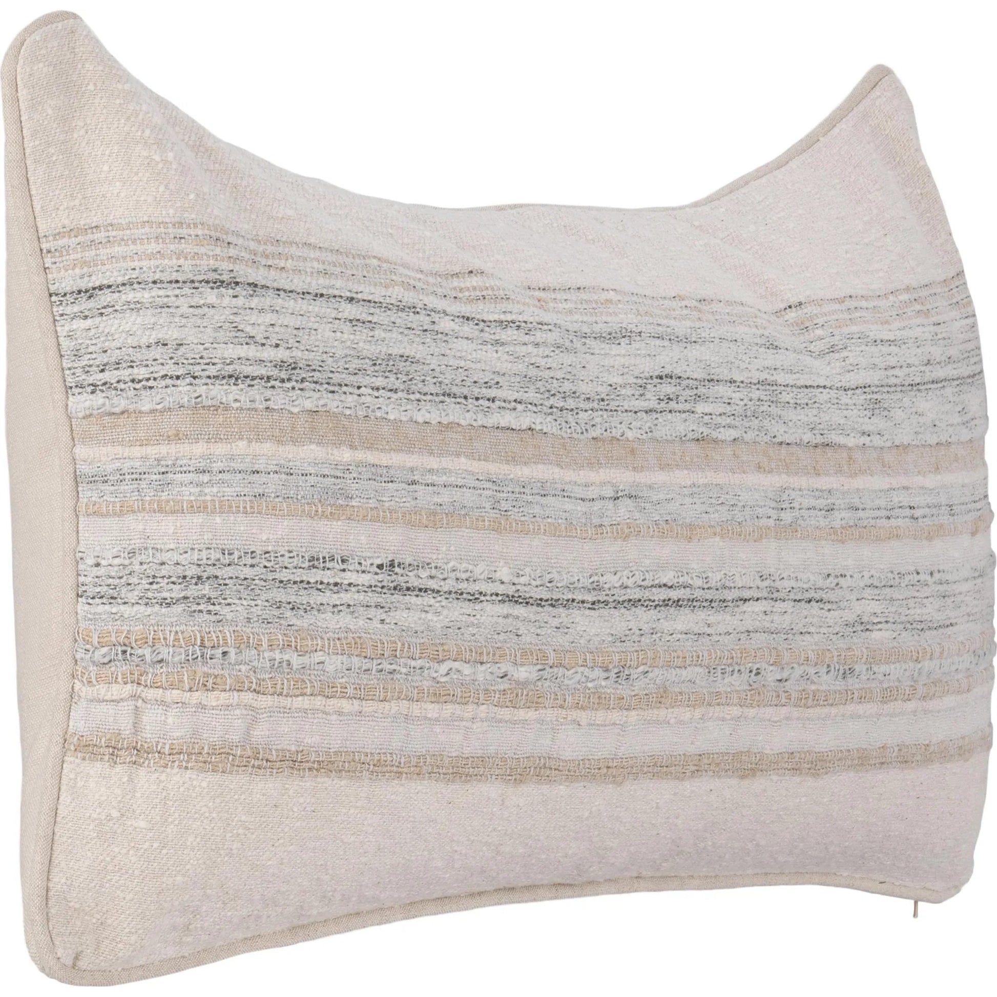 Rockport Cotton Fabric Throw Pillow by Villa by Classic Home in ivory. Made from 100% cotton in a unique style.