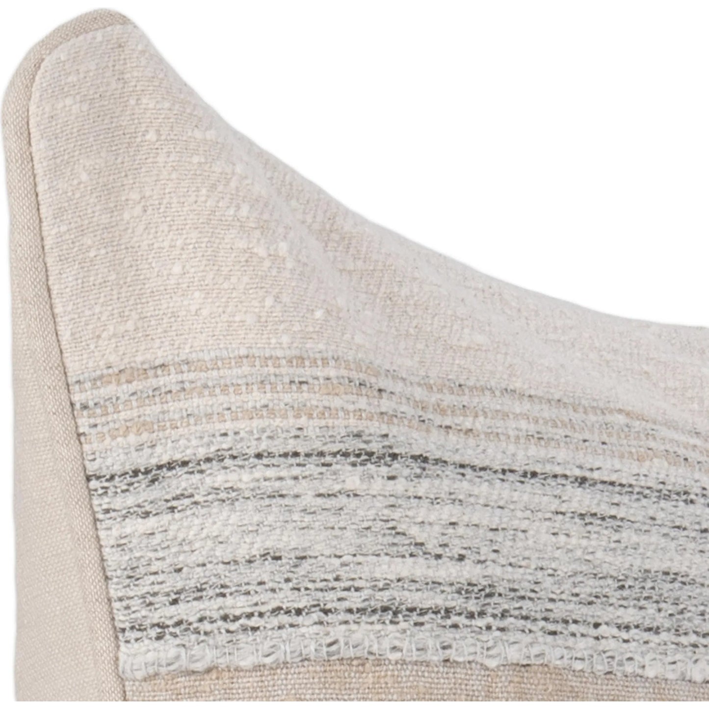 005 SI-2533458 | Closeup | Rockport Cotton Fabric Throw Pillow by Villa by Classic Home in ivory. Made from 100% cotton in a unique style.