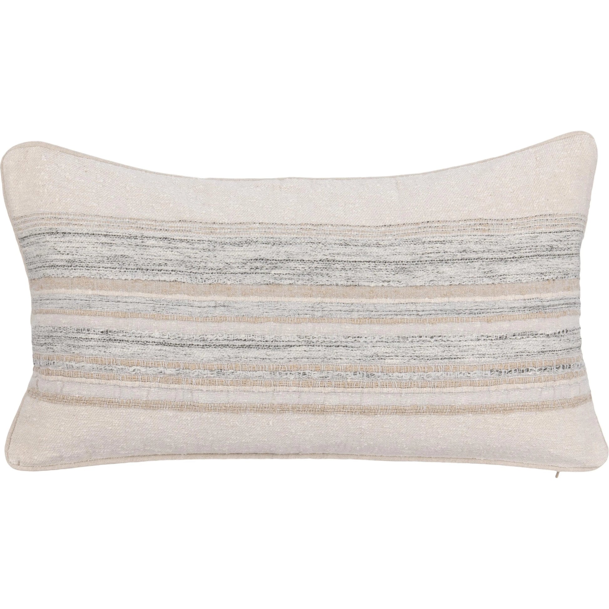 Rockport Cotton Fabric Throw Pillow by Villa by Classic Home in ivory. Made from 100% cotton in a unique style.