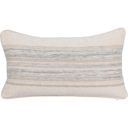 Rockport Cotton Fabric Throw Pillow by Villa by Classic Home in ivory. Made from 100% cotton in a unique style.