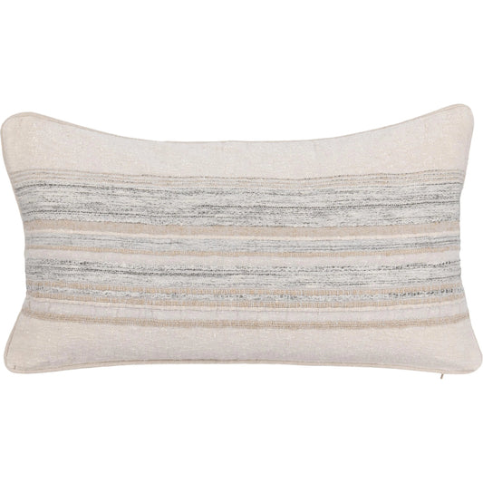 Rockport Cotton Fabric Throw Pillow by Villa by Classic Home in ivory. Made from 100% cotton in a unique style.