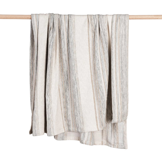 001 SI-2533459 | Primary Silo | Rockport Cotton Fabric Throw by Villa by Classic Home in beige. Made from 100% cotton in a unique style.