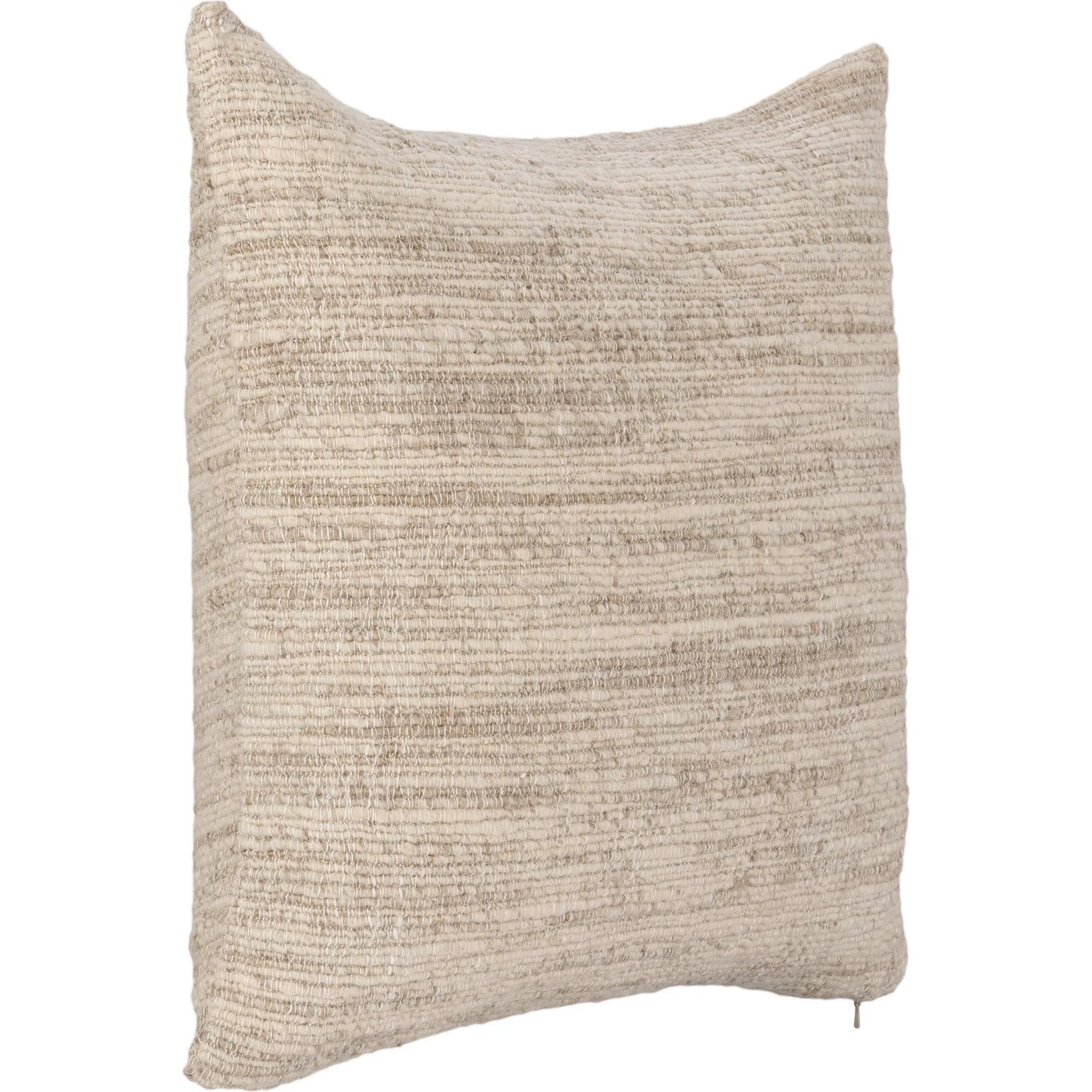 Wharf Linen Blend Throw Pillow by Villa by Classic Home in beige. Made from 70% linen, 30% wool in a unique style.