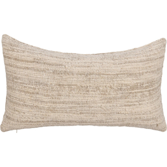 Wharf Linen Blend Throw Pillow by Villa by Classic Home in beige. Made from 70% linen, 30% wool in a unique style.