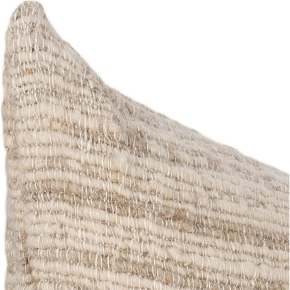 Wharf Linen Blend Throw Pillow by Villa by Classic Home in beige. Made from 70% linen, 30% wool in a unique style.