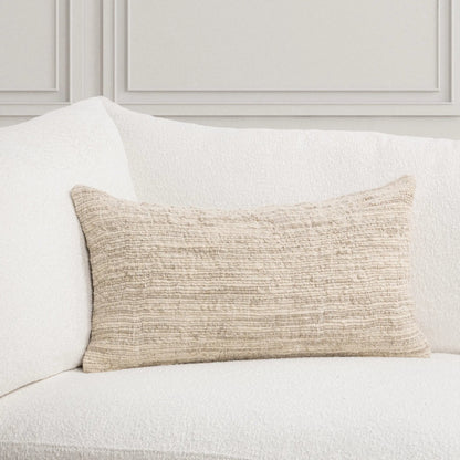 Wharf Linen Blend Throw Pillow by Villa by Classic Home in beige. Made from 70% linen, 30% wool in a unique style.