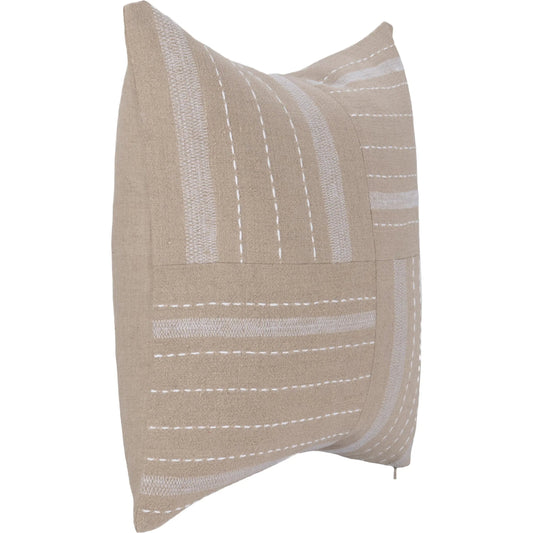 Origin Linen Throw Pillow by Villa by Classic Home in natural. Made from 100% linen in a unique style.