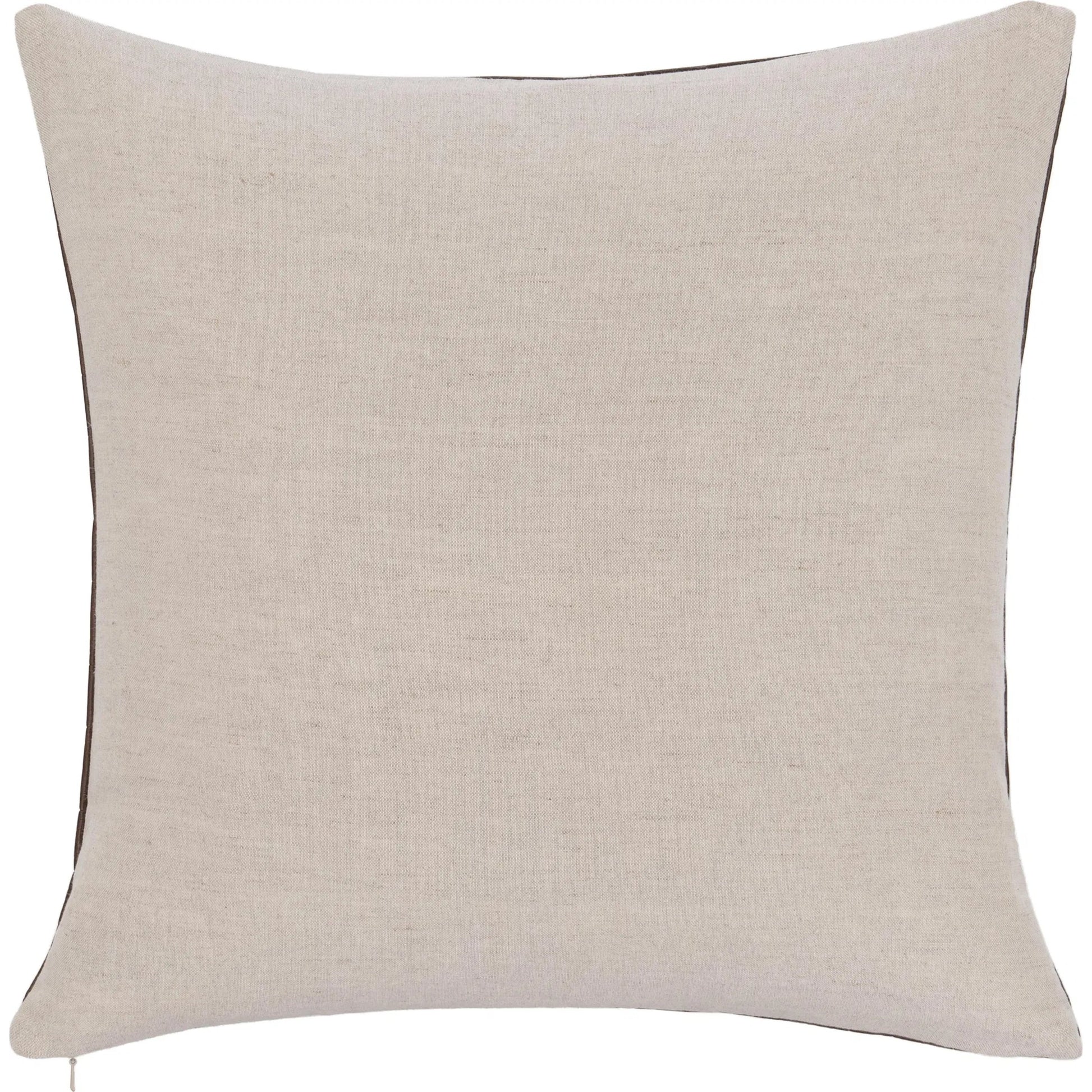 Seston Genuine Leather Throw Pillow by Villa by Classic Home in brown. Made from 100% leather, 50% cotton, 50% linen solid back in a unique style.